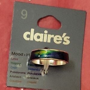 Claire's Silver Multicolor Mood Ring